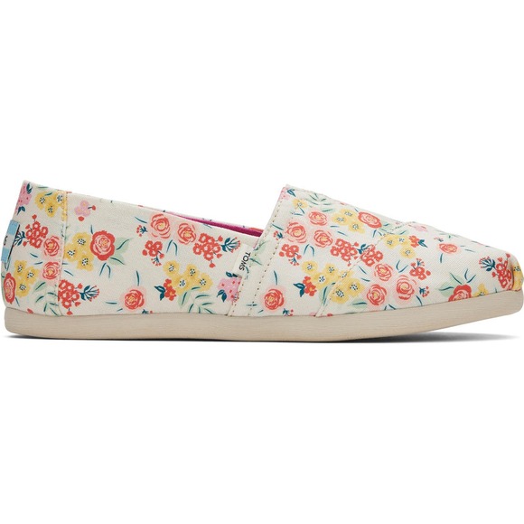 Toms Women's Alpargata Natural Paper Source Spring Florals Sneakers Size 11 - Picture 3 of 6